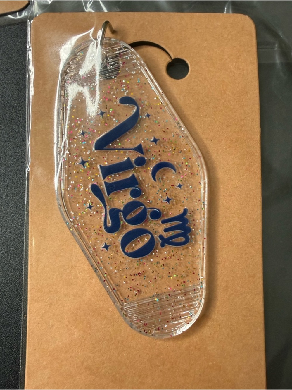 Virgo Retro Motel Style Keychain